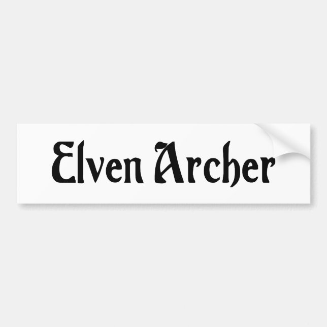 Autocollant De Voiture Adhésif pour pare-chocs d'Elven Archer (Devant)