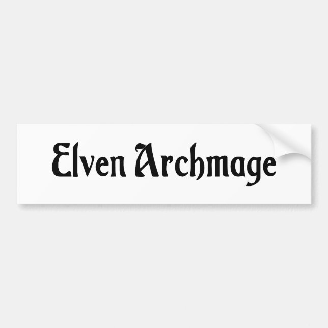 Autocollant De Voiture Adhésif pour pare-chocs d'Elven Archmage (Devant)
