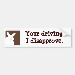 Autocollant De Voiture Adhésif pour pare-chocs désapprobateur 1 de lapins