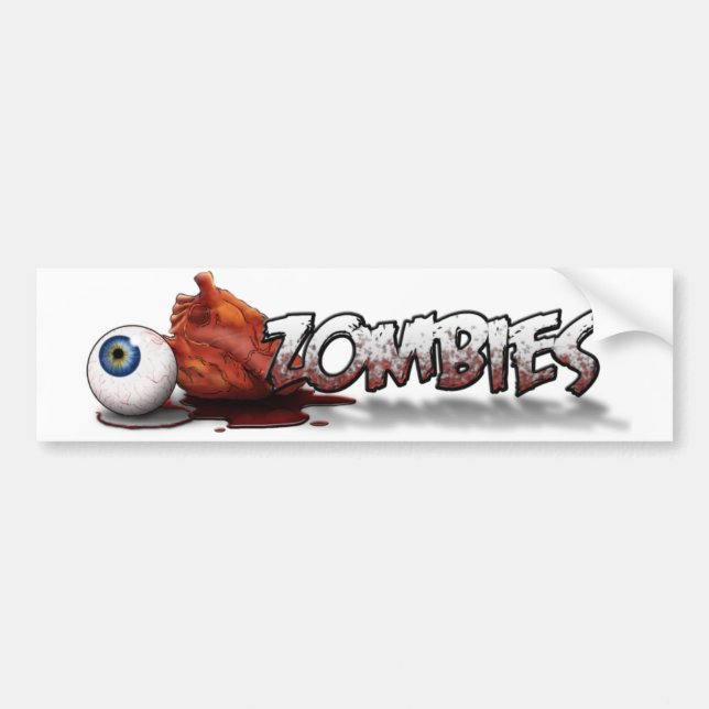 Autocollant De Voiture Adhésif pour pare-chocs d'EyeHeartZombies (Devant)