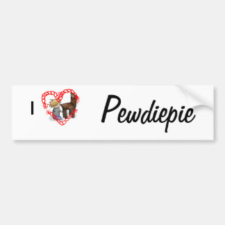 Autocollant De Voiture Adhésif pour pare-chocs d'I <3 Pewdiepie