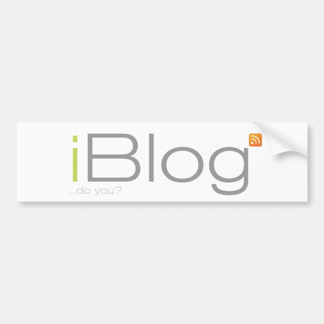 Autocollant De Voiture adhésif pour pare-chocs d'iBlog (Devant)