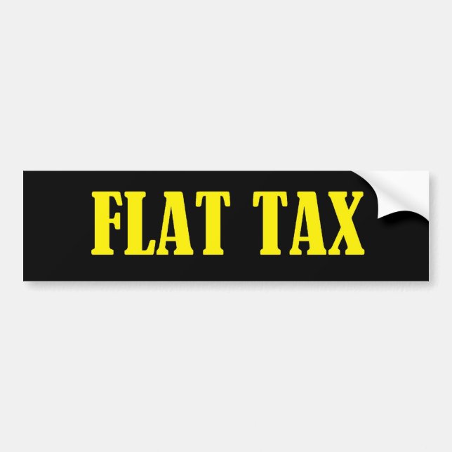 Autocollant De Voiture Adhésif pour pare-chocs d'impôt à taux unique (Devant)