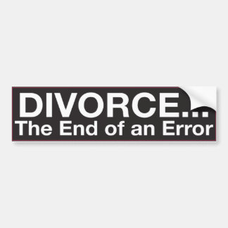 Autocollant De Voiture Adhésif pour pare-chocs : DIVORCE… la fin d'une