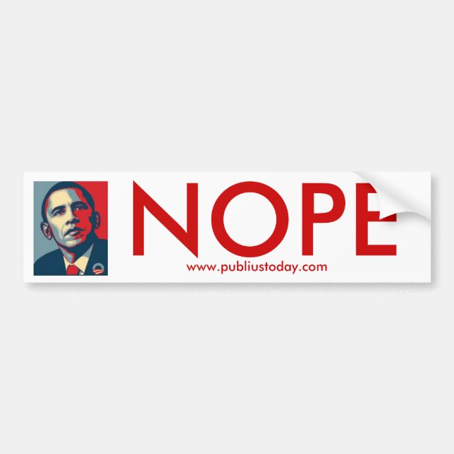 Autocollant De Voiture Adhésif pour pare-chocs d'Obama Nope (Devant)