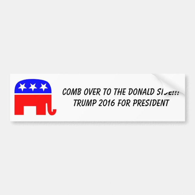 Autocollant De Voiture Adhésif pour pare-chocs drôle de Donald Trump ! ! (Devant)