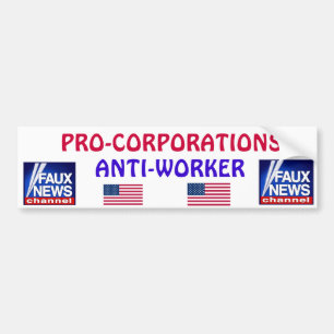 Autocollant De Voiture Adhésif pour pare-chocs du FAUX NEWS*