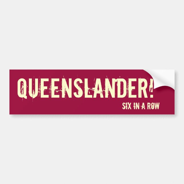 Autocollant De Voiture Adhésif pour pare-chocs du Queensland (Devant)