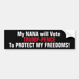 Autocollant De Voiture Adhésif pour pare-chocs du VOTE TRUMP-PENCE