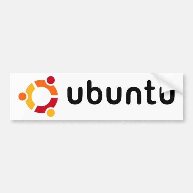Autocollant De Voiture Adhésif pour pare-chocs d'Ubuntu (Devant)