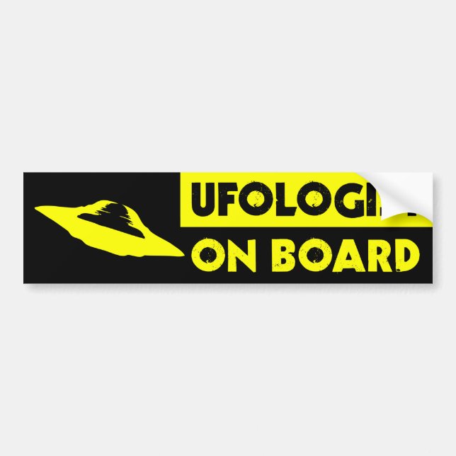 Autocollant De Voiture Adhésif pour pare-chocs d'UFOLOGIST À BORD (Devant)
