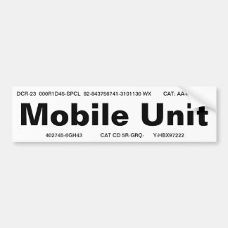 Autocollant De Voiture Adhésif pour pare-chocs "d'unité mobile"