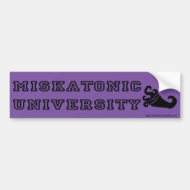 Autocollant De Voiture Adhésif pour pare-chocs d'UNIVERSITÉ de MISKATONIC (Devant)