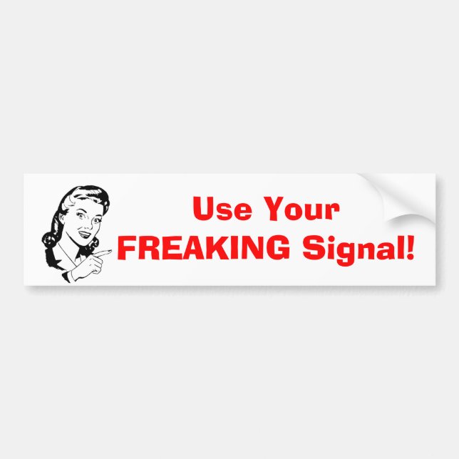 Autocollant De Voiture Adhésif pour pare-chocs "employez votre signal (Devant)