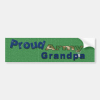 Adhésif pour pare-chocs fier de grand-papa d'armée