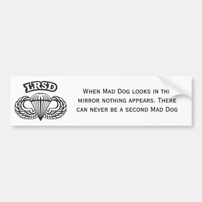 Autocollant De Voiture Adhésif pour pare-chocs fol de chien (Devant)