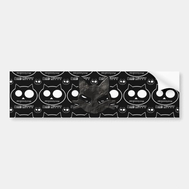 Autocollant De Voiture Adhésif pour pare-chocs gothique de mauvais crânes (Devant)