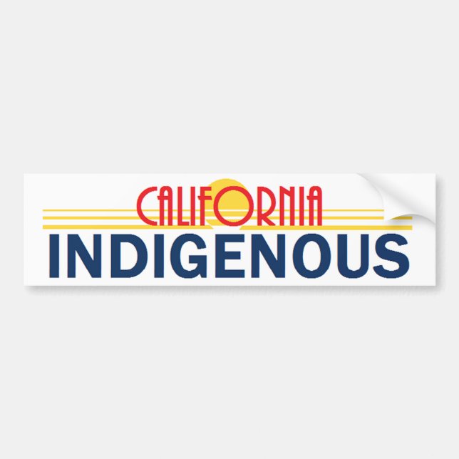 Autocollant De Voiture Adhésif pour pare-chocs INDIGÈNE de la Californie (Devant)