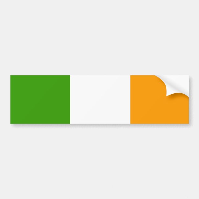 Autocollant De Voiture Adhésif pour pare-chocs irlandais de drapeau (Devant)