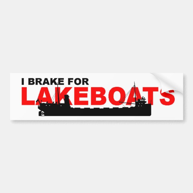 Autocollant De Voiture Adhésif pour pare-chocs : Je freine pour LAKEBOATS (Devant)