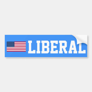 Autocollant De Voiture Adhésif pour pare-chocs libéral de drapeau
