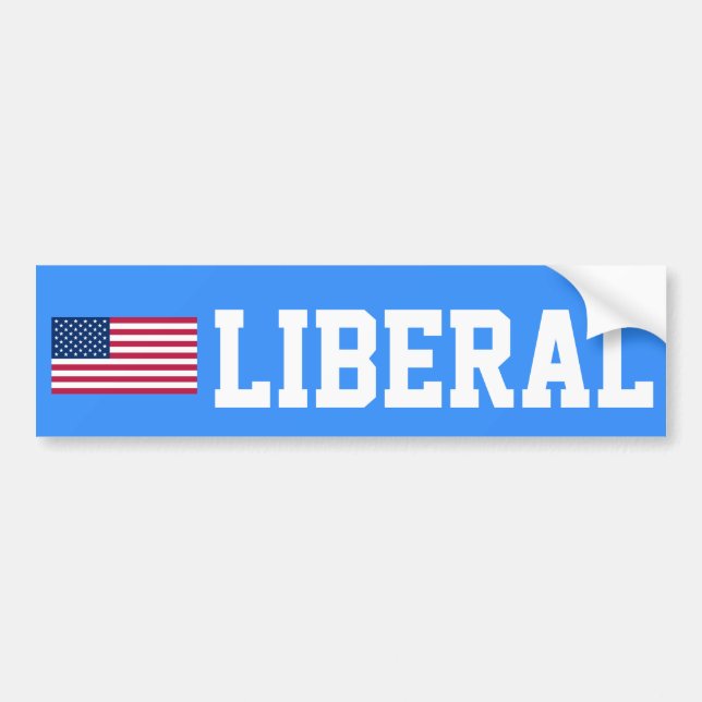 Autocollant De Voiture Adhésif pour pare-chocs libéral de drapeau (Devant)