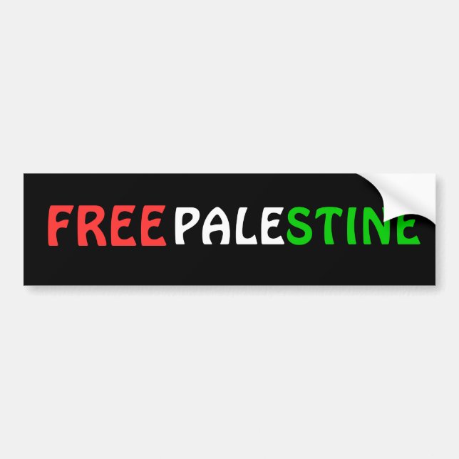 Autocollant De Voiture Adhésif pour pare-chocs LIBRE de la PALESTINE (Devant)