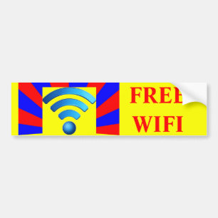 Autocollant De Voiture Adhésif pour pare-chocs libre de Wifi