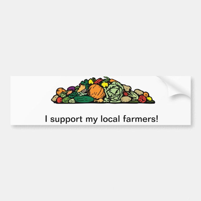 Autocollant De Voiture Adhésif pour pare-chocs local d'agriculteur (Devant)