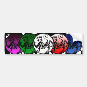 Autocollant De Voiture Adhésif pour pare-chocs multicolore renversant de