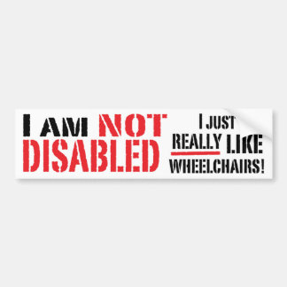 Autocollant De Voiture Adhésif pour pare-chocs non handicapé