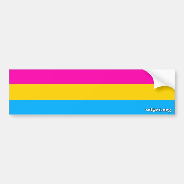 Autocollant De Voiture Adhésif pour pare-chocs Pansexual de drapeau de (Devant)