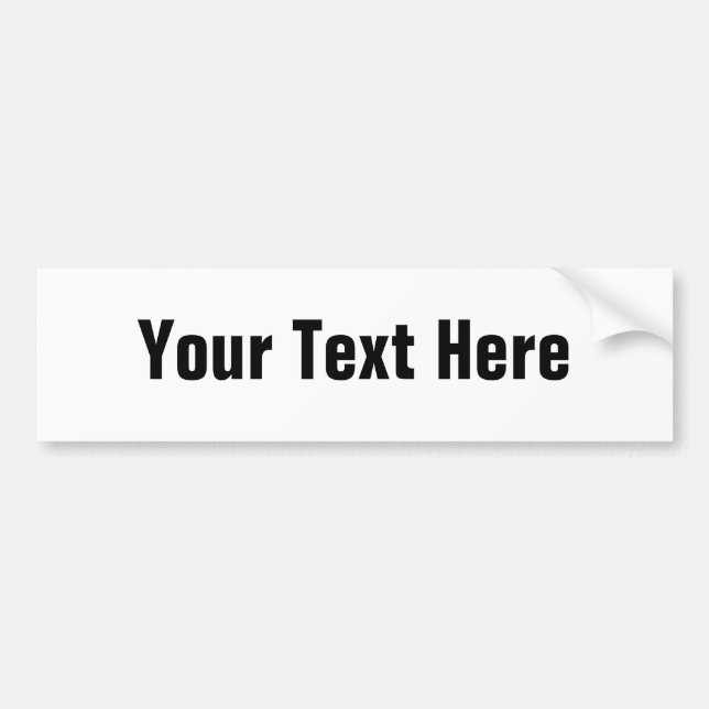 Autocollant De Voiture Adhésif pour pare-chocs personnalisable des textes (Devant)
