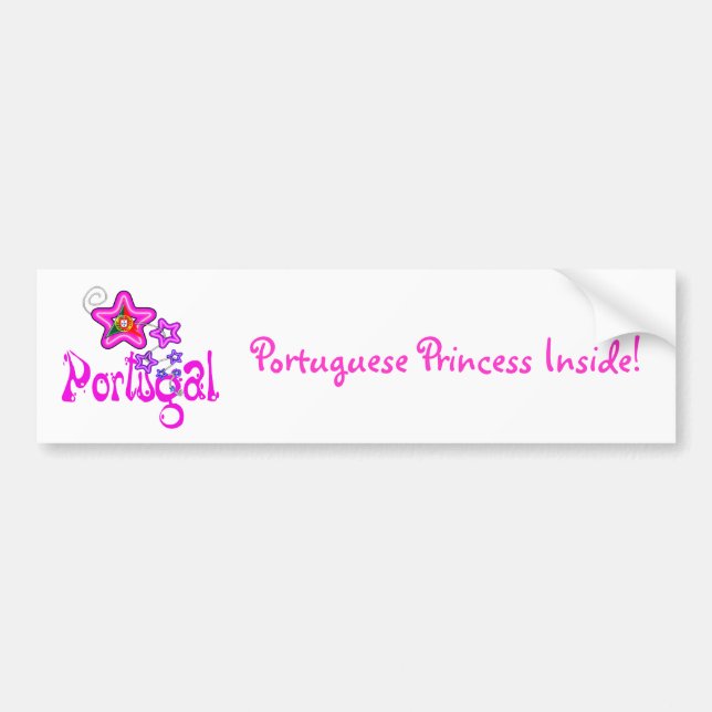 Autocollant De Voiture Adhésif pour pare-chocs portugais de princesse (Devant)