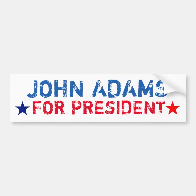 Autocollant De Voiture Adhésif pour pare-chocs présidentiel : John Adams (Devant)