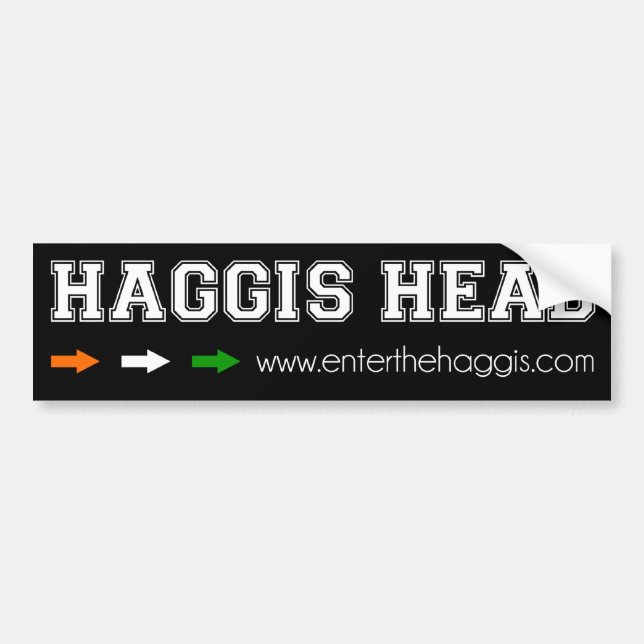 AUTOCOLLANT DE VOITURE ADHÉSIF POUR PARE-CHOCS PRINCIPAL DE HAGGIS (Devant)