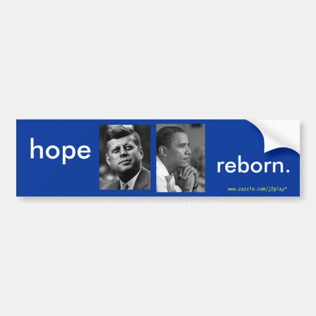 AUTOCOLLANT DE VOITURE ADHÉSIF POUR PARE-CHOCS RENÉ D'OBAMA JFK D'ESPOIR (Devant)
