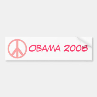 Autocollant De Voiture Adhésif pour pare-chocs rose de paix d'Obama 2008