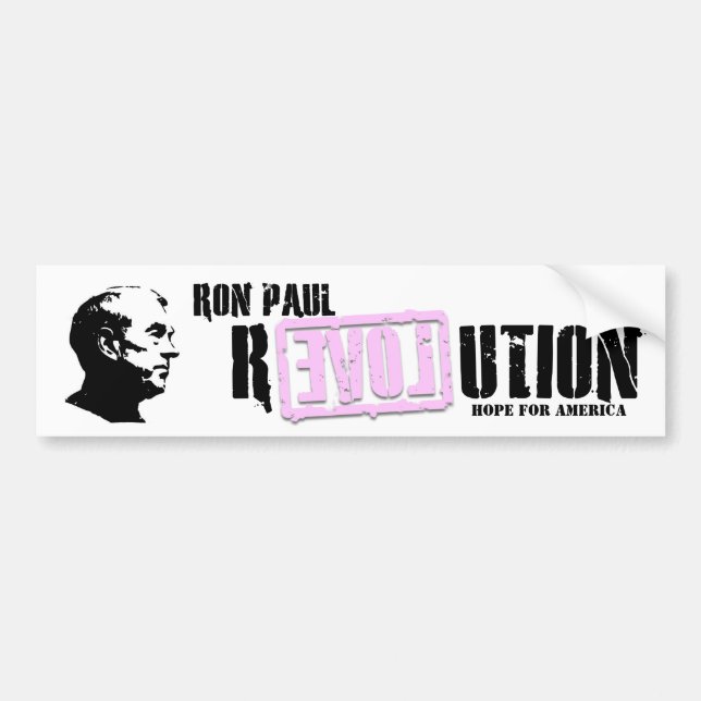 Autocollant De Voiture Adhésif pour pare-chocs (rose) de révolution de (Devant)