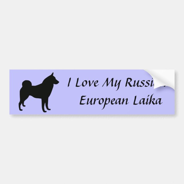 Autocollant De Voiture Adhésif pour pare-chocs Russe-Européen de Laika (Devant)