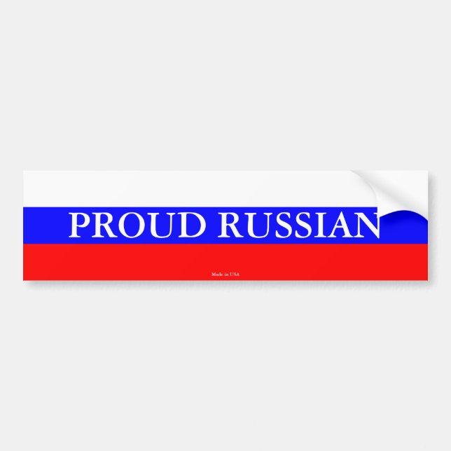 Autocollant De Voiture Adhésif pour pare-chocs russe fier (Devant)