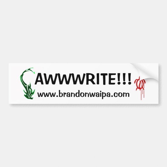 AUTOCOLLANT DE VOITURE ADHÉSIF POUR PARE-CHOCS - SITE WEB - AWWWRITE ! ! (Devant)