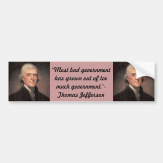 Autocollant De Voiture Adhésif pour pare-chocs : Thomas Jefferson
