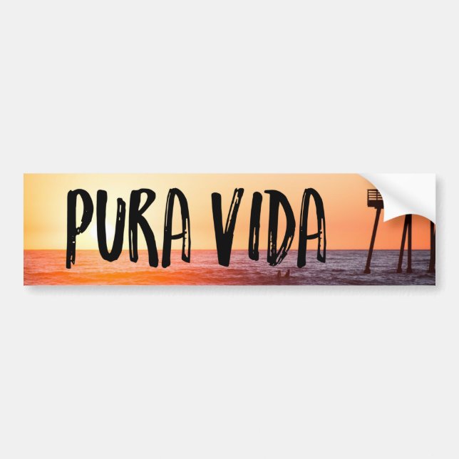 Autocollant De Voiture Adhésif pour pare-chocs tropical de plage de (Devant)