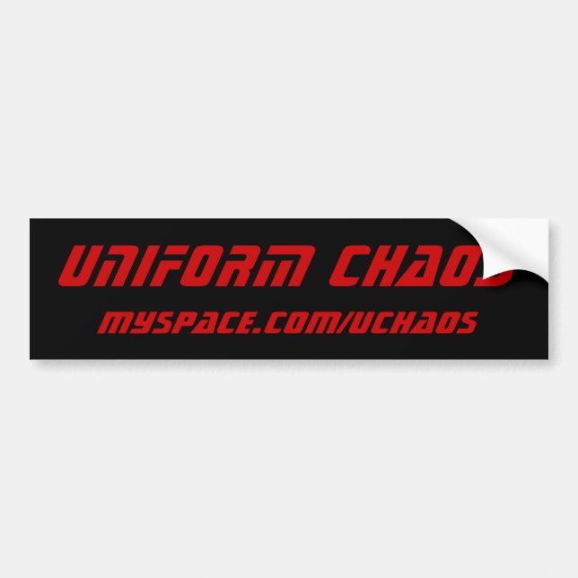 Autocollant De Voiture Adhésif pour pare-chocs uniforme de chaos - (Devant)