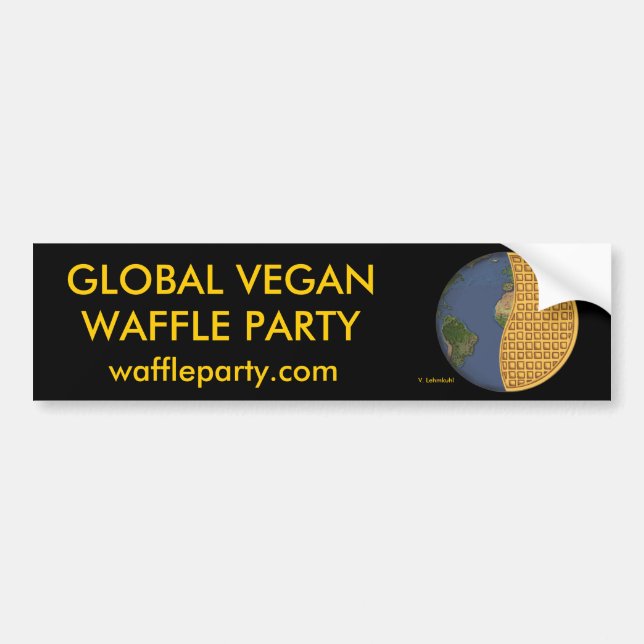 Autocollant De Voiture Adhésif pour pare-chocs végétalien global 1 de (Devant)