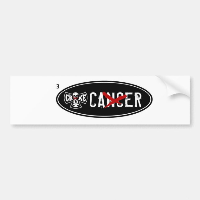 Autocollant De Voiture adhésifs pour pare-chocs de cancer de chokeout (Devant)