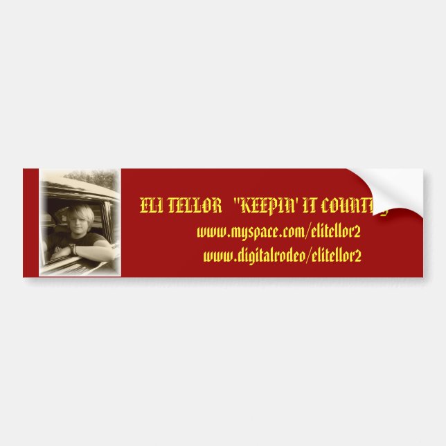 Autocollant De Voiture Adhésifs pour pare-chocs d'Eli Tellor (Devant)