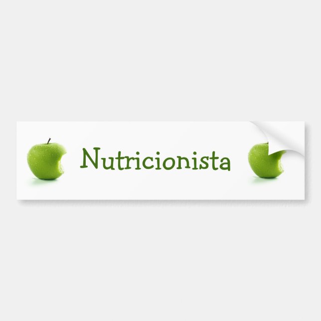 Autocollant De Voiture Adhésive Pomme Verte Nutritionniste (Devant)