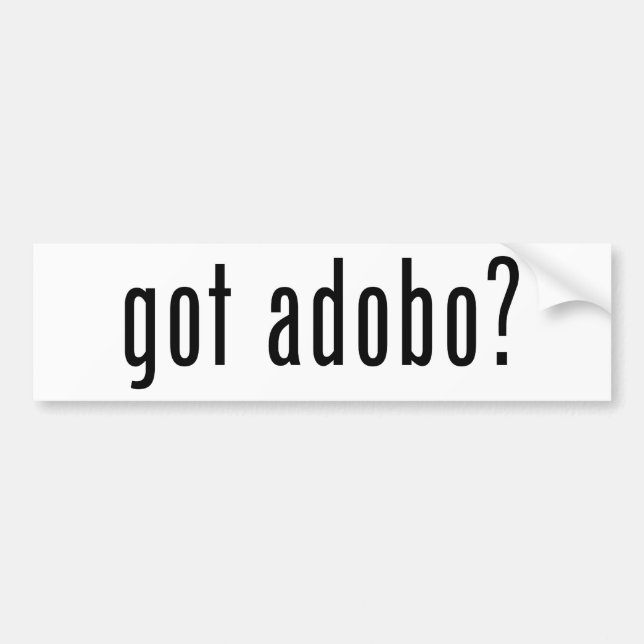 Autocollant De Voiture adobo obtenu ? (Devant)